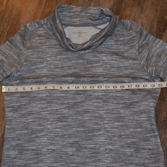 Karen Scott Sport Grey Blouse - Picture 8 of 11